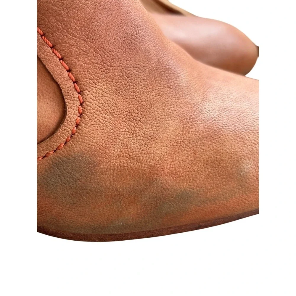 Free People Boots Size 38 / 7.5 Seven Wonders Heel Ankle‎ Booties Leather Rust